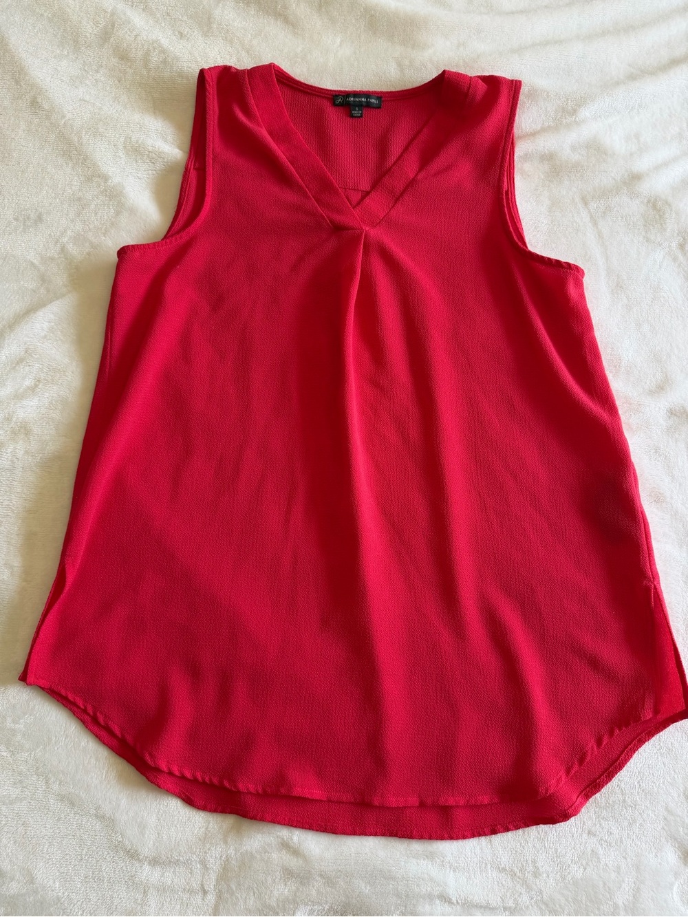 Adrianna Papell Sleeveless V-Neck Blouse